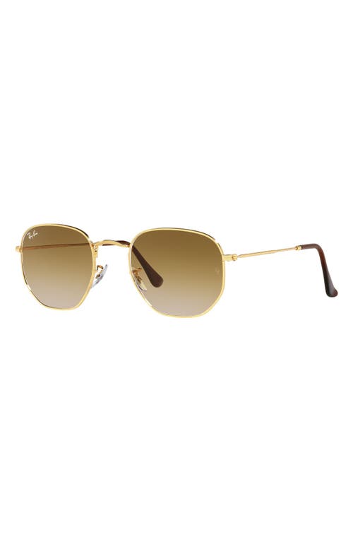 Shop Ray Ban Ray-ban 51mm Gradient Aviator Sunglasses In Arista/clear Gradient Brown