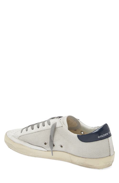 Shop Golden Goose Super-star Sneaker In Light Silver/white/blue