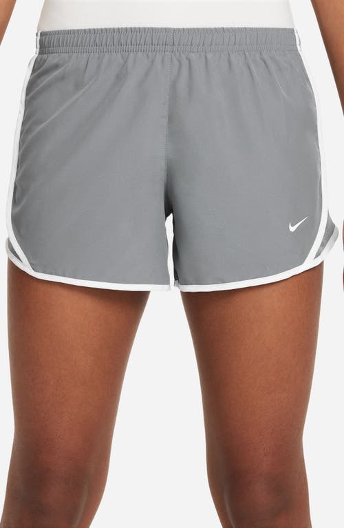 Shop Nike Kids' Dry Tempo Running Shorts In Cool Grey/white