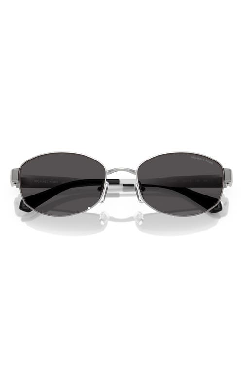 Michael Kors 56mm Oval Sunglasses In Silver