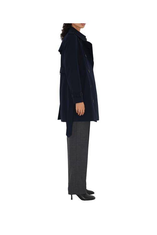 Shop Burberry Short Chelsea Heritage Trench Coat In Coal Blue
