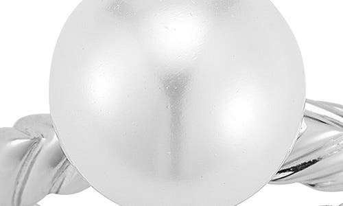 Sphera Milano 10mm Cultured Pearl Ring In Silver