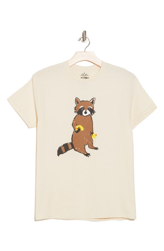 Shop Altru Double Taco Raccoon Graphic T-shirt In Natural