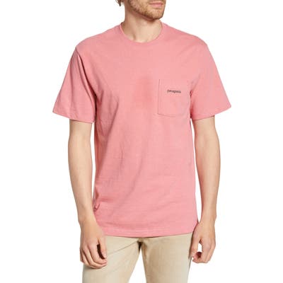 Patagonia Line Ridge Logo Responsibili-Tee Regular Fit T-Shirt, Pink