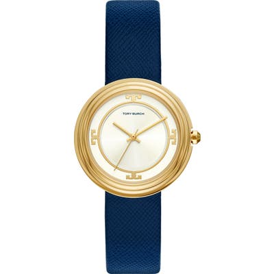 Tory Burch Bailey Leather Strap Watch,