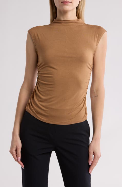 Mock Neck Sleeveless Top