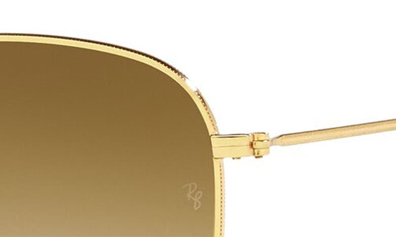 Ray Ban 51mm Gradient Aviator Sunglasses In Arista/ Clear Gradient Brown