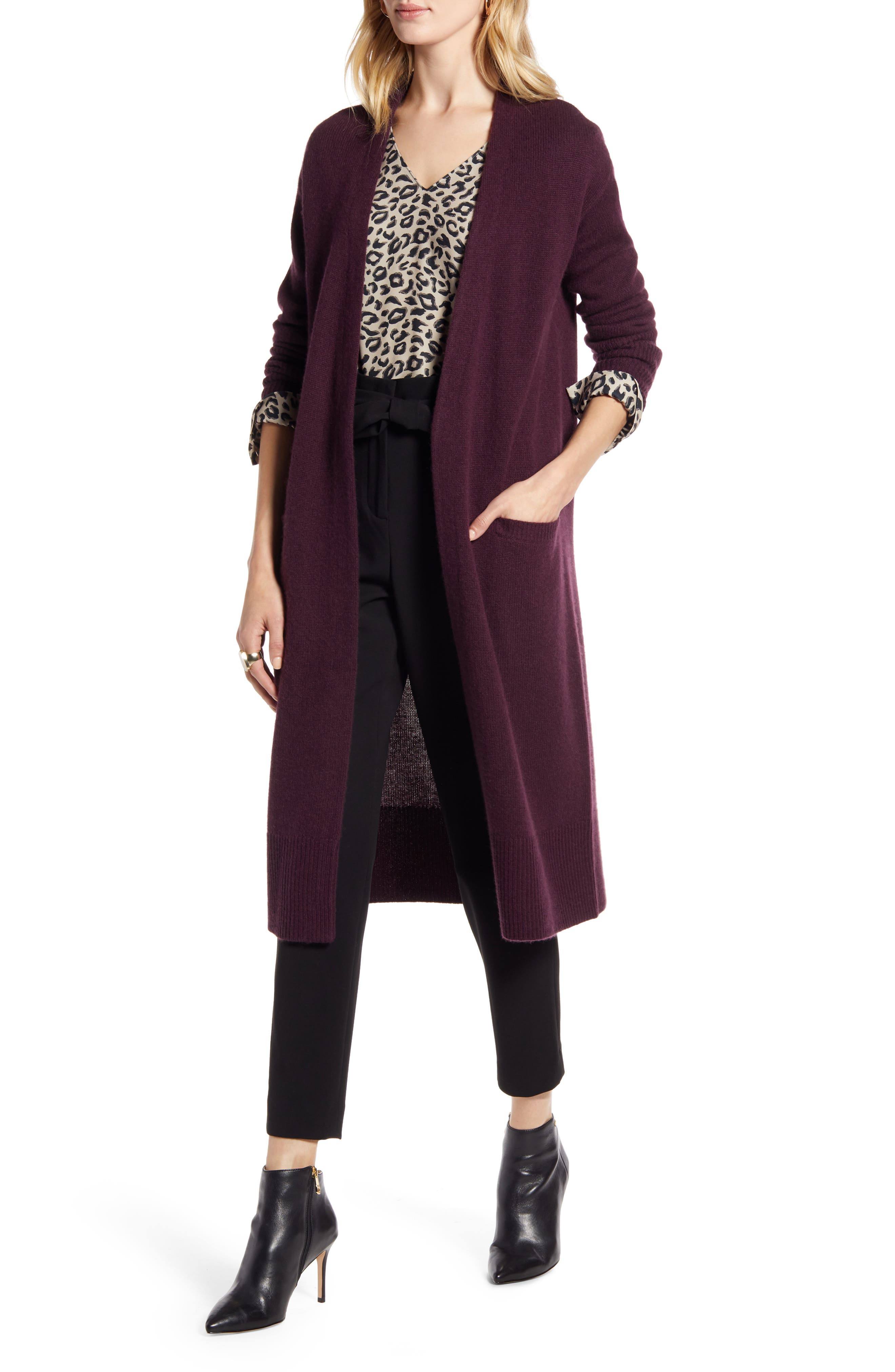 halogen wool & cashmere long cardigan