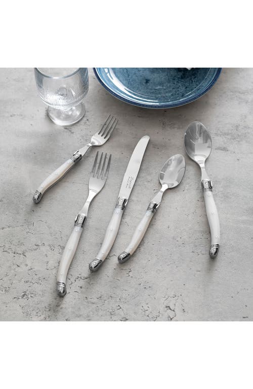 French Home 20-piece Laguiole Connoisseur Flatware Set In Pearl White