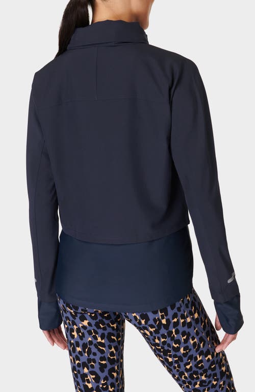 Shop Sweaty Betty Fast Track Running Jacket In Navy Blue