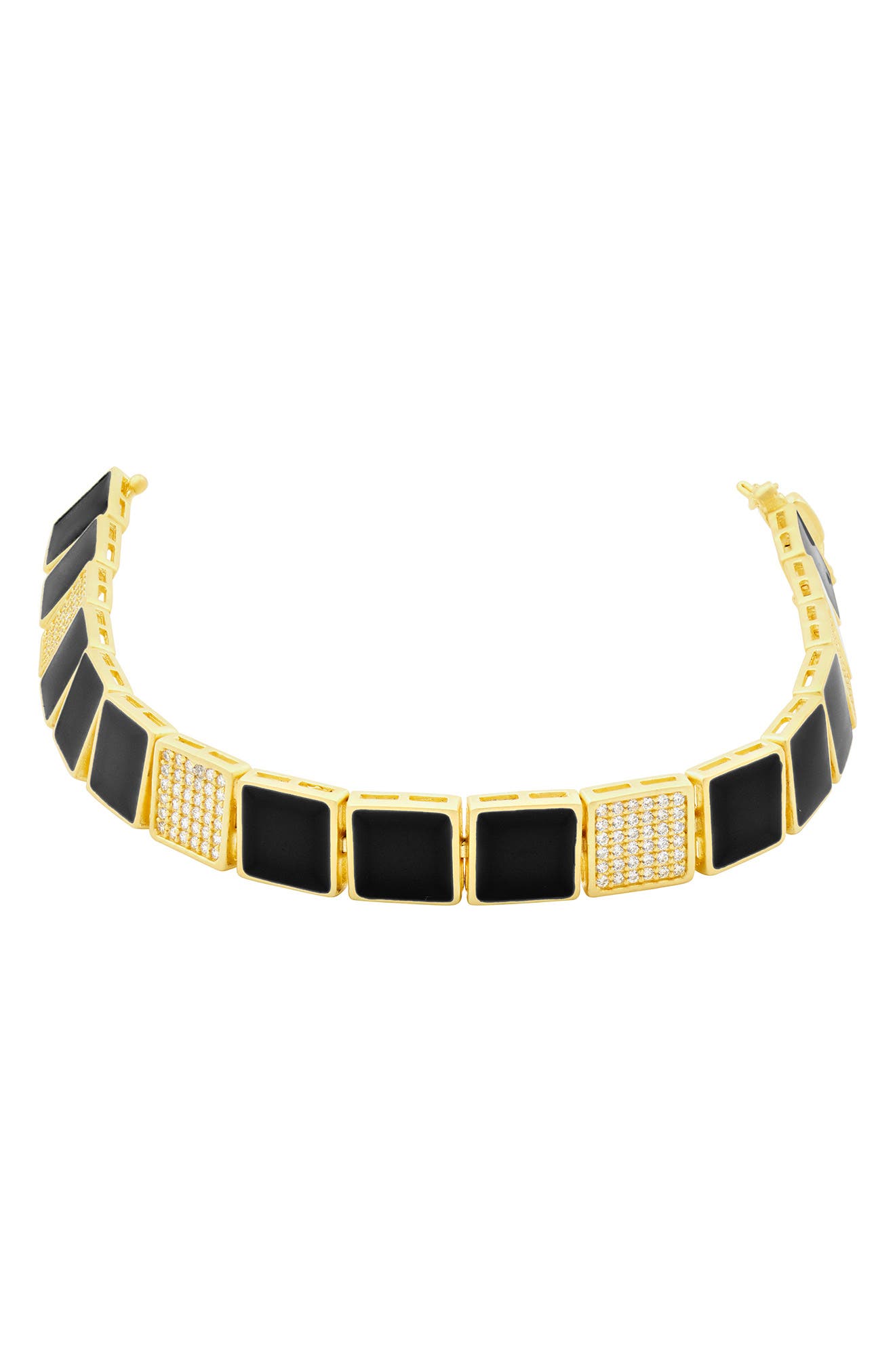 FREIDA ROTHMAN Harmony Enamel Bracelet in Gold/Black at Nordstrom -  HAYZBKB05
