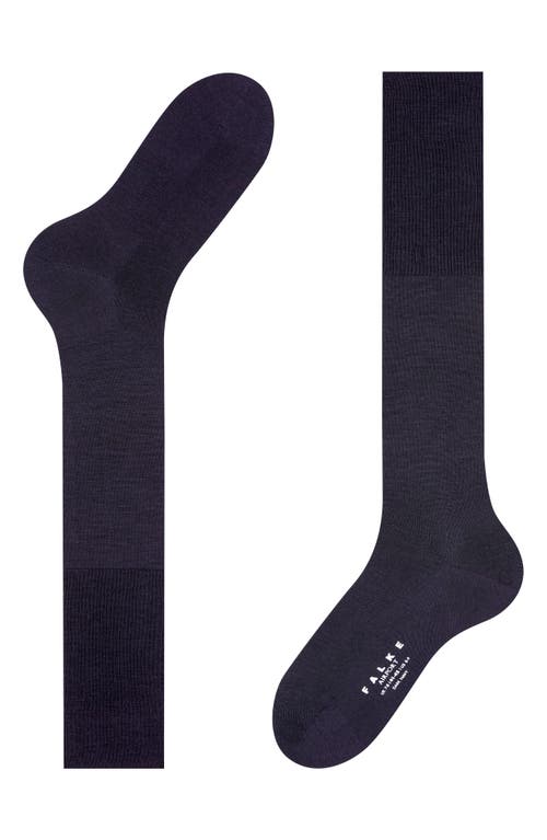 Shop Falke Airport Knee High Socks In Dark Navy