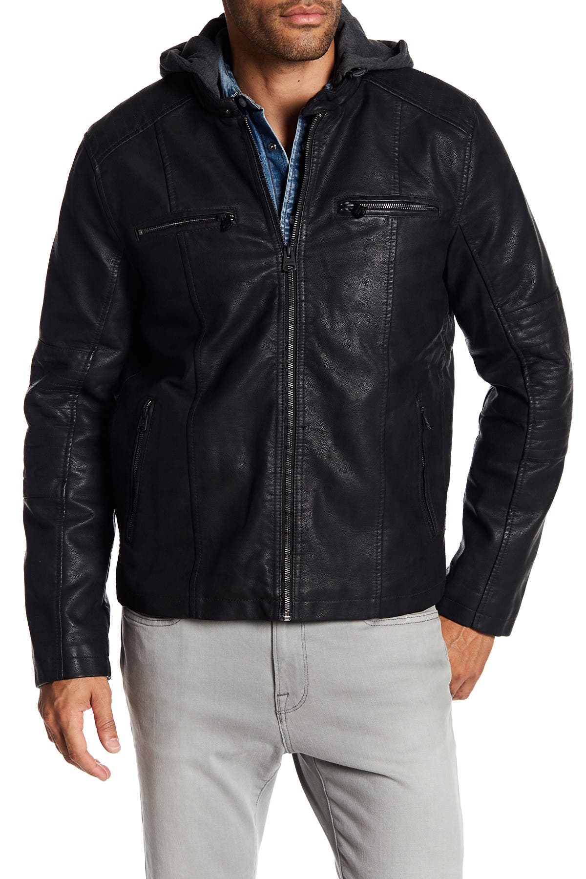 Levi's | Faux Leather Hooded Jacket | Nordstrom Rack