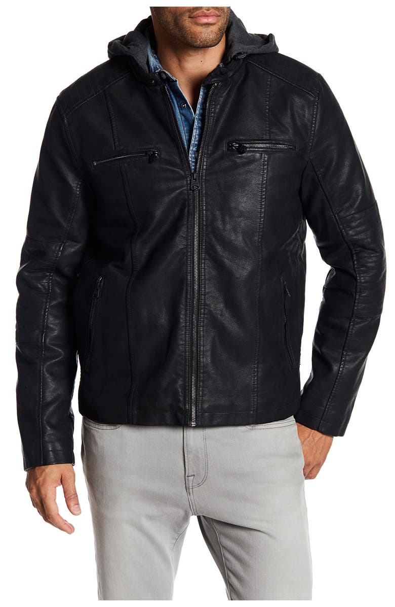 Levi's® Faux Leather Hooded Jacket | Nordstromrack