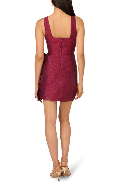 Liv Foster Sleeveless Jacquard Minidress In Wine Red