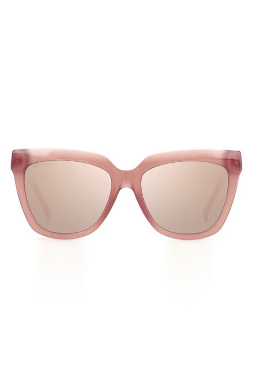 Jimmy Choo Juliekas 55mm Gradient Square Sunglasses in Nude /Pink Flash at Nordstrom