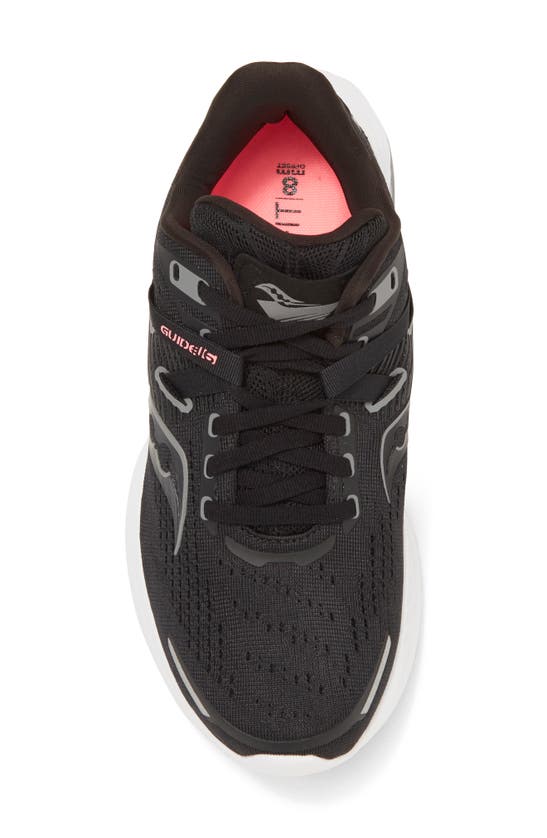 Shop Saucony Guide 6 Running Shoe In Black/ White
