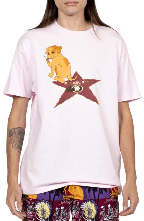 PLEASURES Fame Graphic T-Shirt in Pink