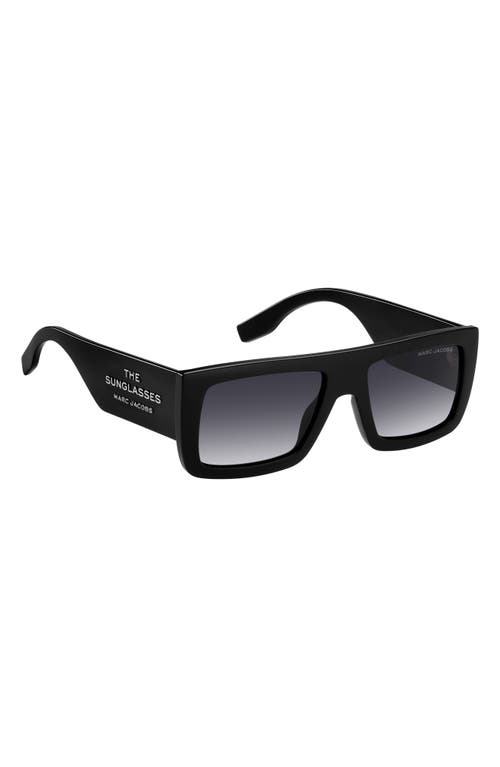 Marc Jacobs Square-frame Sunglasses In Black/dark Grey Sf