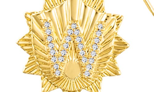 Adornia Initial Cz Pendant Toggle Necklace In Gold-w