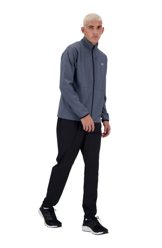 Shop New Balance Athletics Stretch Woven Jacket In Graphite