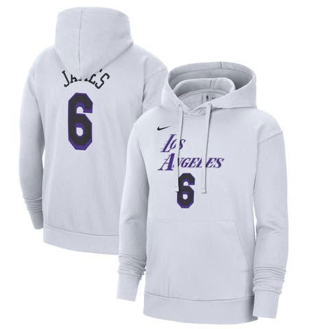 Men's Fanatics Branded LeBron James Black Los Angeles Lakers Playmaker Name  & Number Fitted Pullover Hoodie