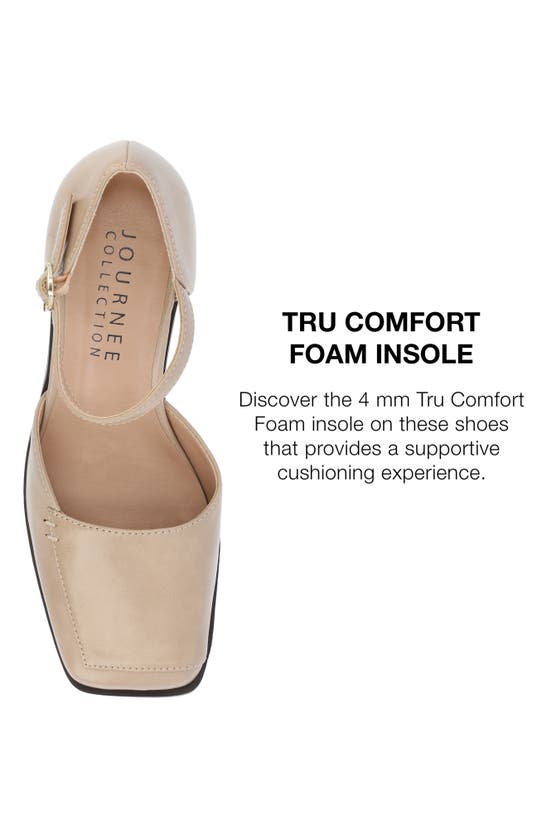 Journee Collection Evangeline Block Heel Pump In Tan