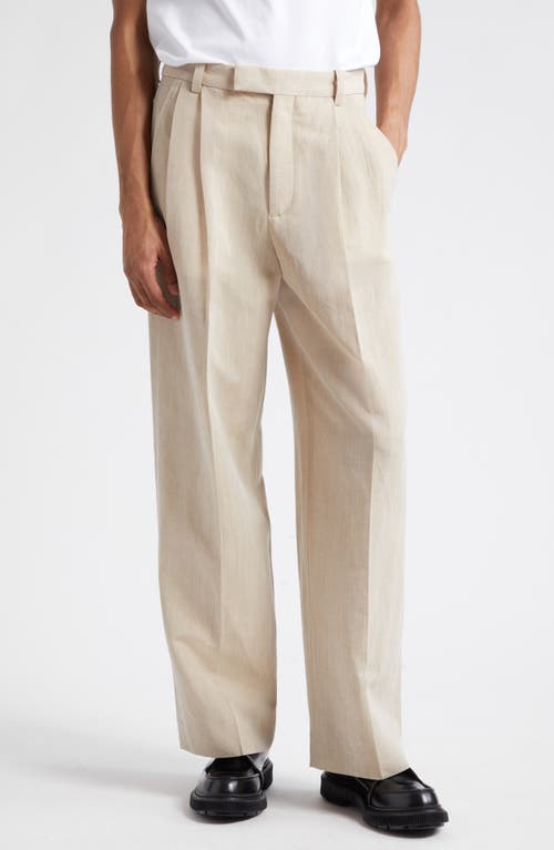 Jacquemus Le Pantalon Titolo Loose Fit Pleat Front Pants Beige at Nordstrom, Us