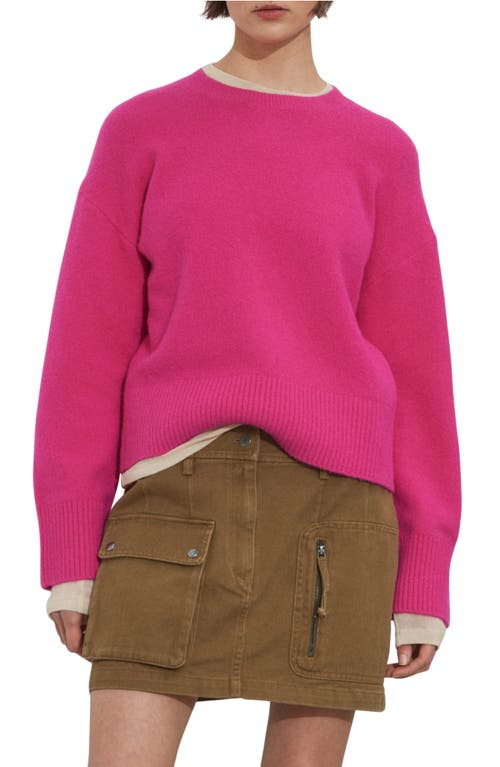 & Other Stories Crewneck Sweater Hot Pink at Nordstrom,