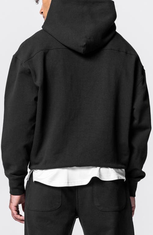 Shop Asrv Tech-terry Oversize Hoodie In Black