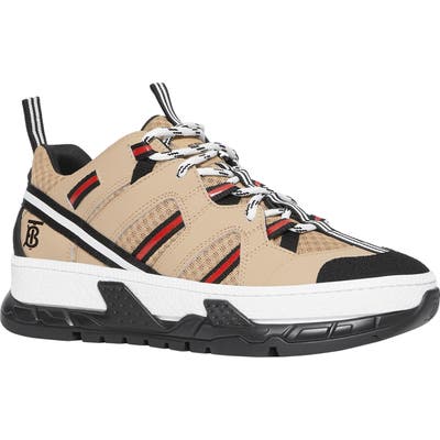 Burberry The Union Logo Platform Sneaker, Beige