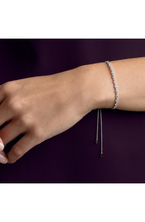 Swarovski Subtle Crystal Slider Bracelet In Silver