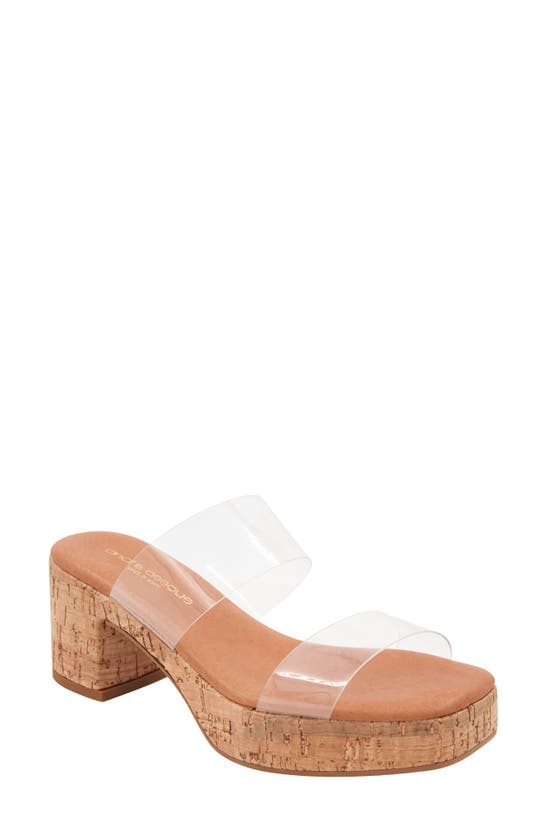 Andre Assous Cairo Womens Padded Insole Block Heel In Clear