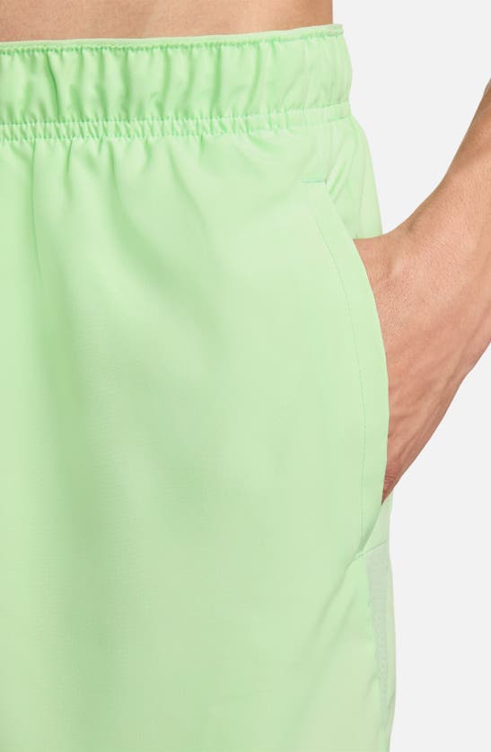 Shop Nike Dri-fit Challenger 5-inch Brief Lined Shorts In Vapor Green/ Vapor Green