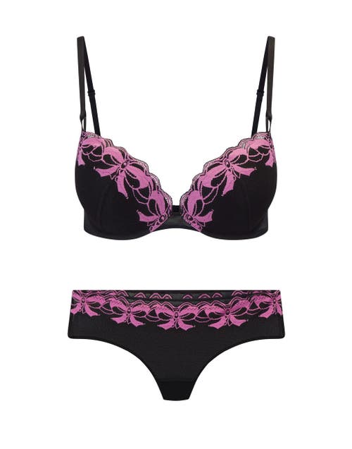 Adore Me Audrina Push Up Plunge Bra In Black