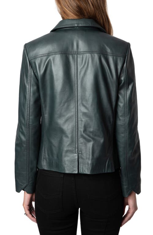 Shop Zadig & Voltaire Liam Leather Jacket In Peaks