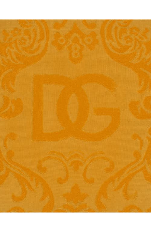 Dolce & Gabbana Cotton Cushion In Gold