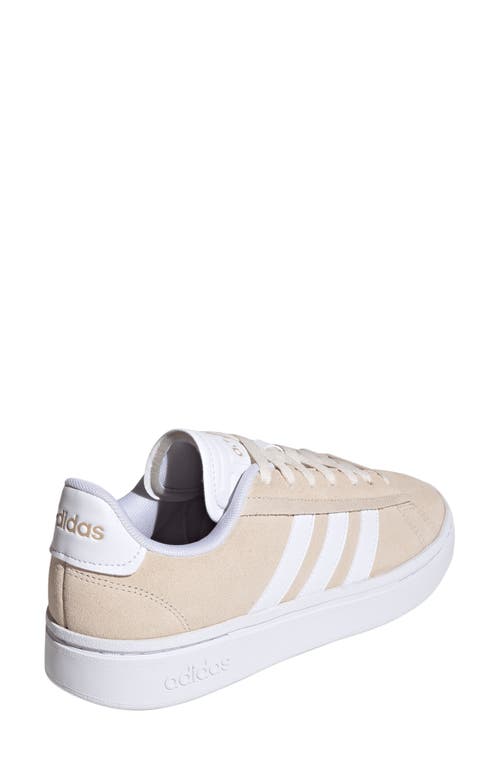Adidas Originals Women's Grand Court Alpha Cloudfoam Lifestyle Comfort Casual Sneakers From Finish Line In White/white/beige