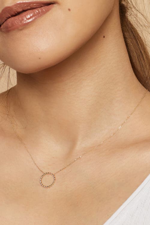 Oradina 14k Rose Solid Gold Caesar Pendant Necklace In Rose Gold