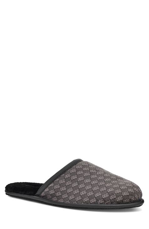 fuzzy black slippers