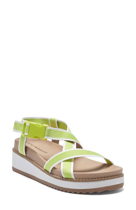 pink and lime green shoes