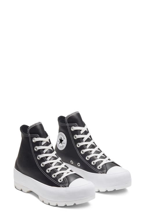 Converse Chuck Taylor® All Star® Lugged High Top Sneaker in Black/White/White