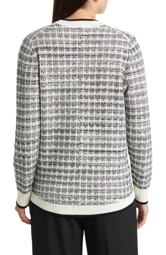 Shop Ted Baker London Carmein Marled Check Cardigan In Natural