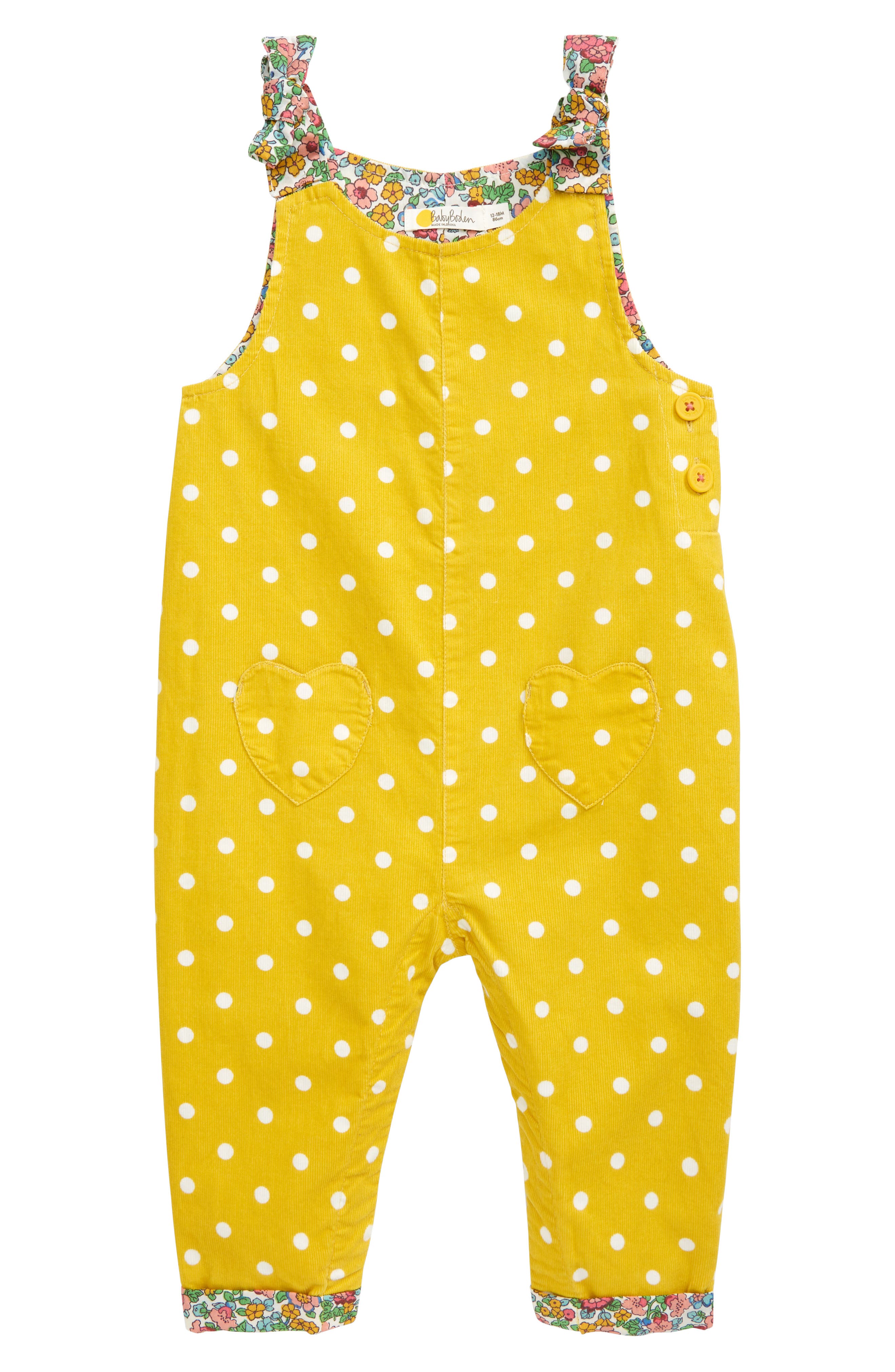 yellow corduroy overalls