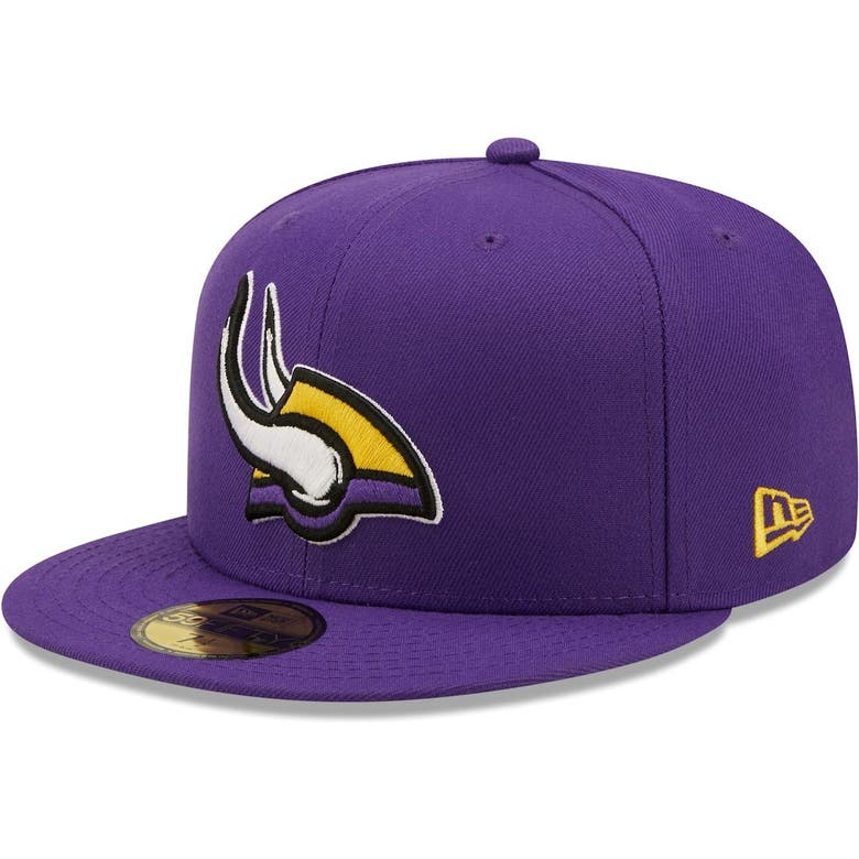 New Era Men's Purple Minnesota Vikings Elemental 59fifty Fitted Hat ...