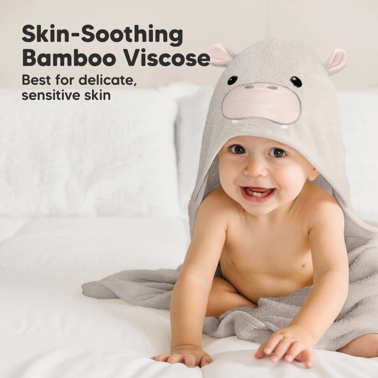 Shop Keababies Cuddle Baby Hooded Towel In Hippo