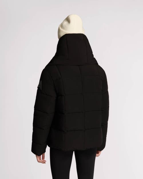 Shop Alpenhaus Winekka 2-in-1 Reversible Puffer With Oversized Removable Scarf In Black