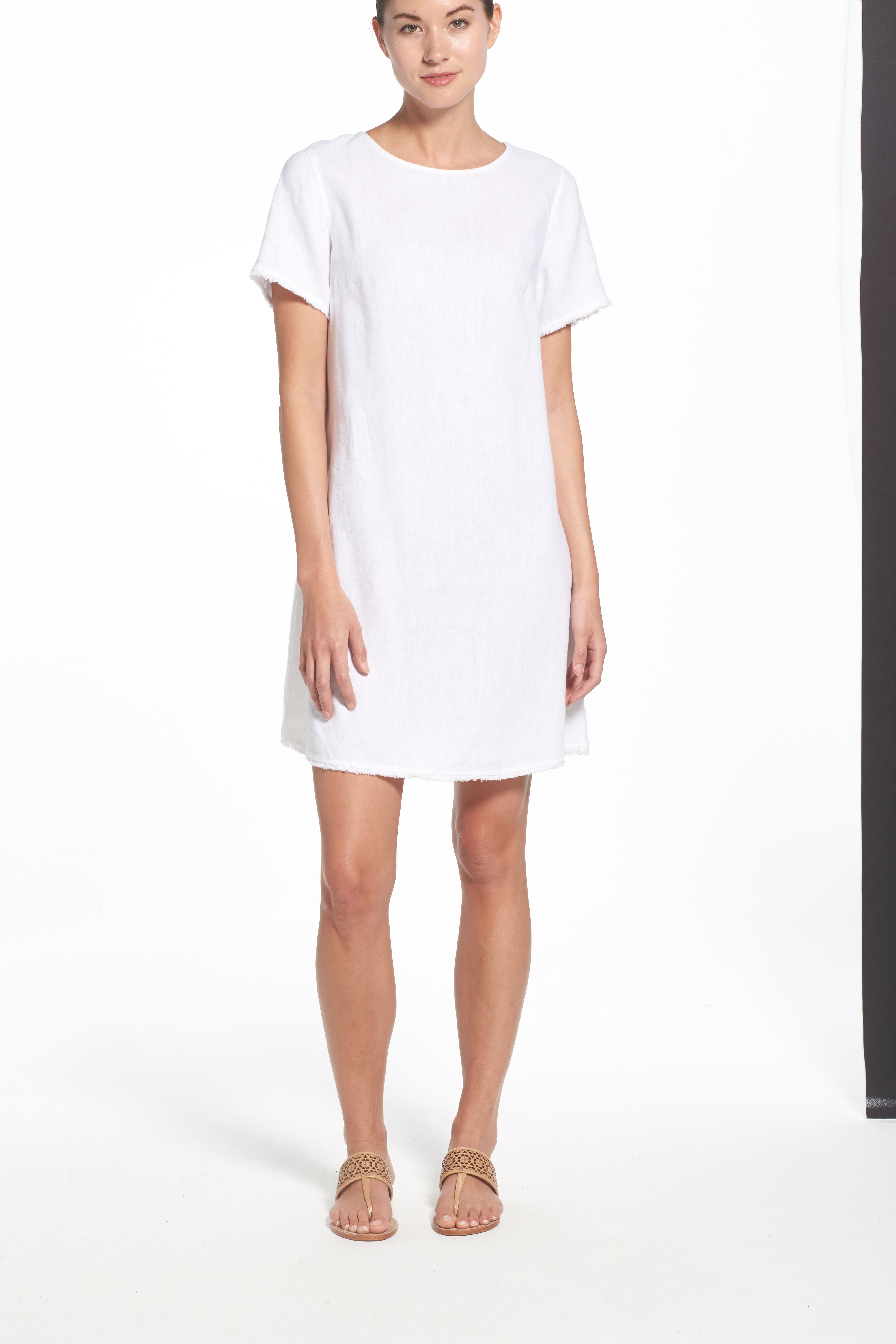 two palms linen shift dress