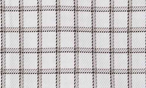 David Donahue Regular Fit Check Cotton Twill Dress Shirt In Gray