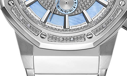 Jbw Saxon Diamond Stainless Steel Watch, 44mm In Stainless Steel